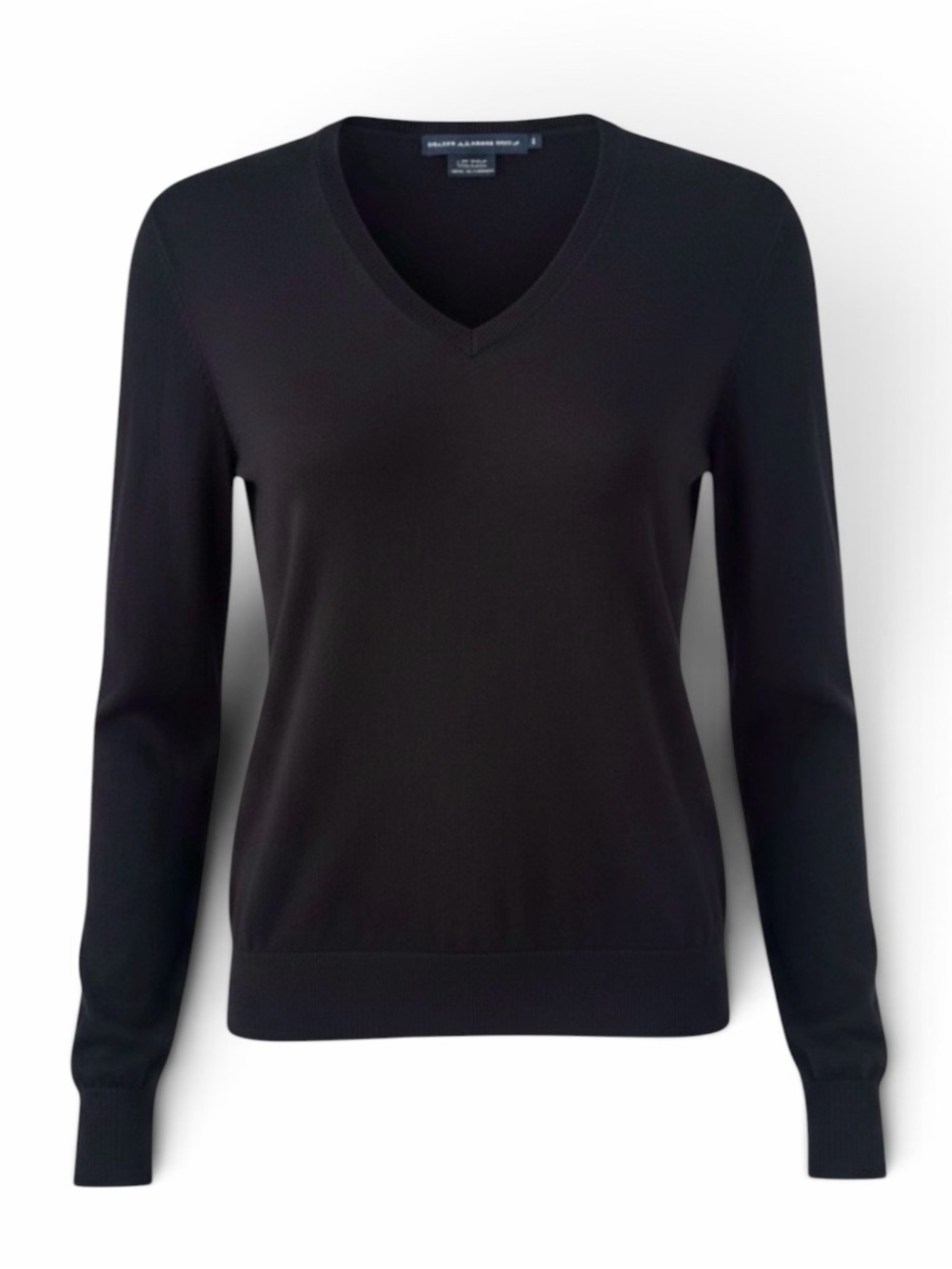 Ralph Lauren Black V-Neck Long Sleeve Cotton Knit Sweater Size Small